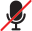 muted microphone icon